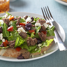 Mediterranean Beef and Salad Pita