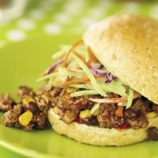 Super Sloppy Joes with Broccoli Slaw